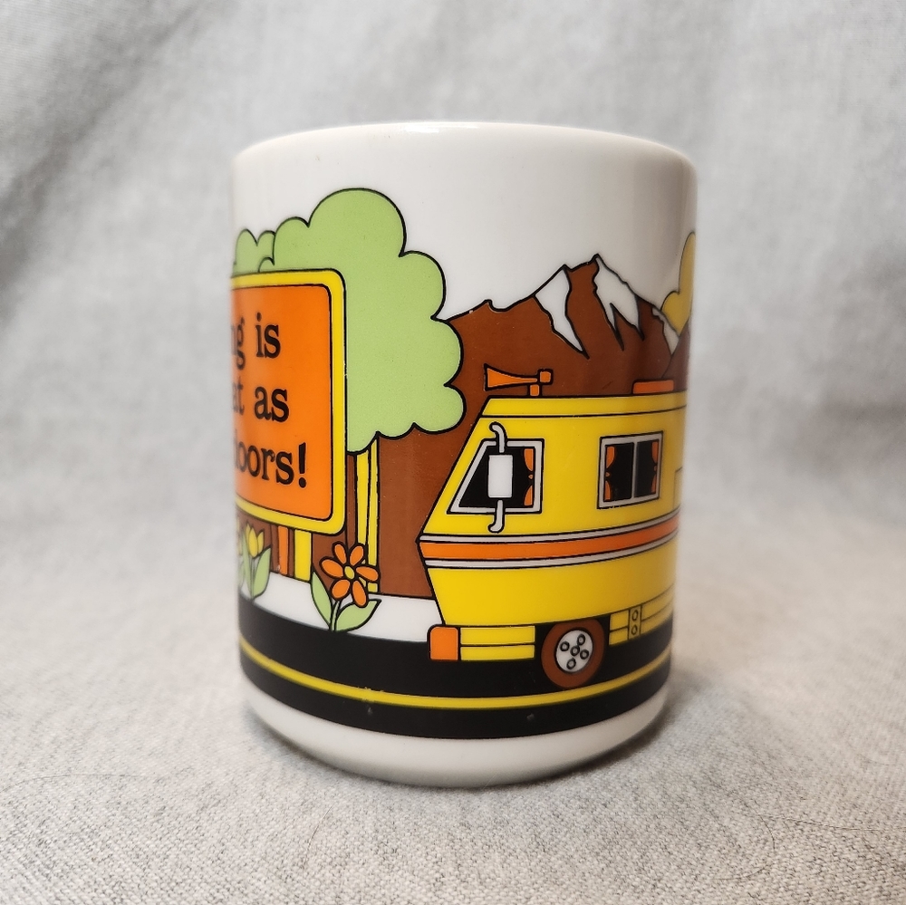 VTG "Camping is as great as all outdoors!" Mug Camper RV Abbey Press Winnebago